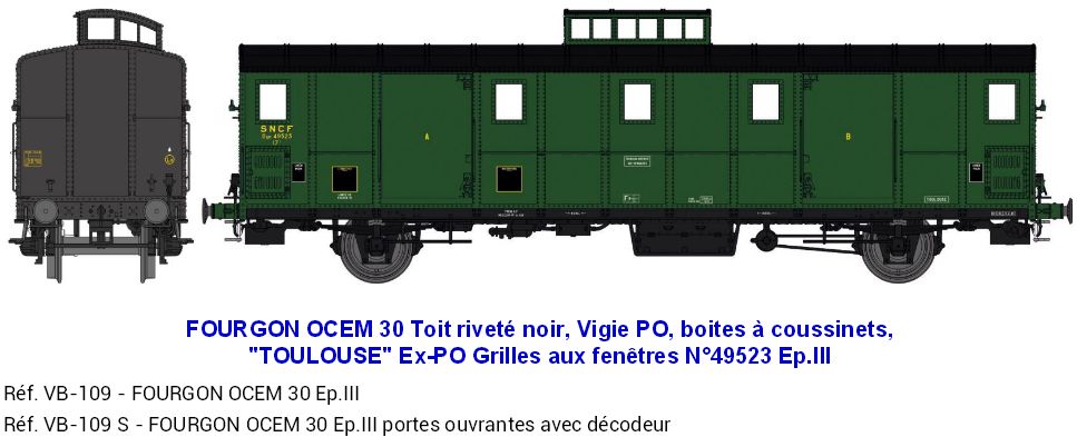 REE HO IV NEUF EN BOÎTE VB-324 FOURGON SNCF OCEM 32 Ep III